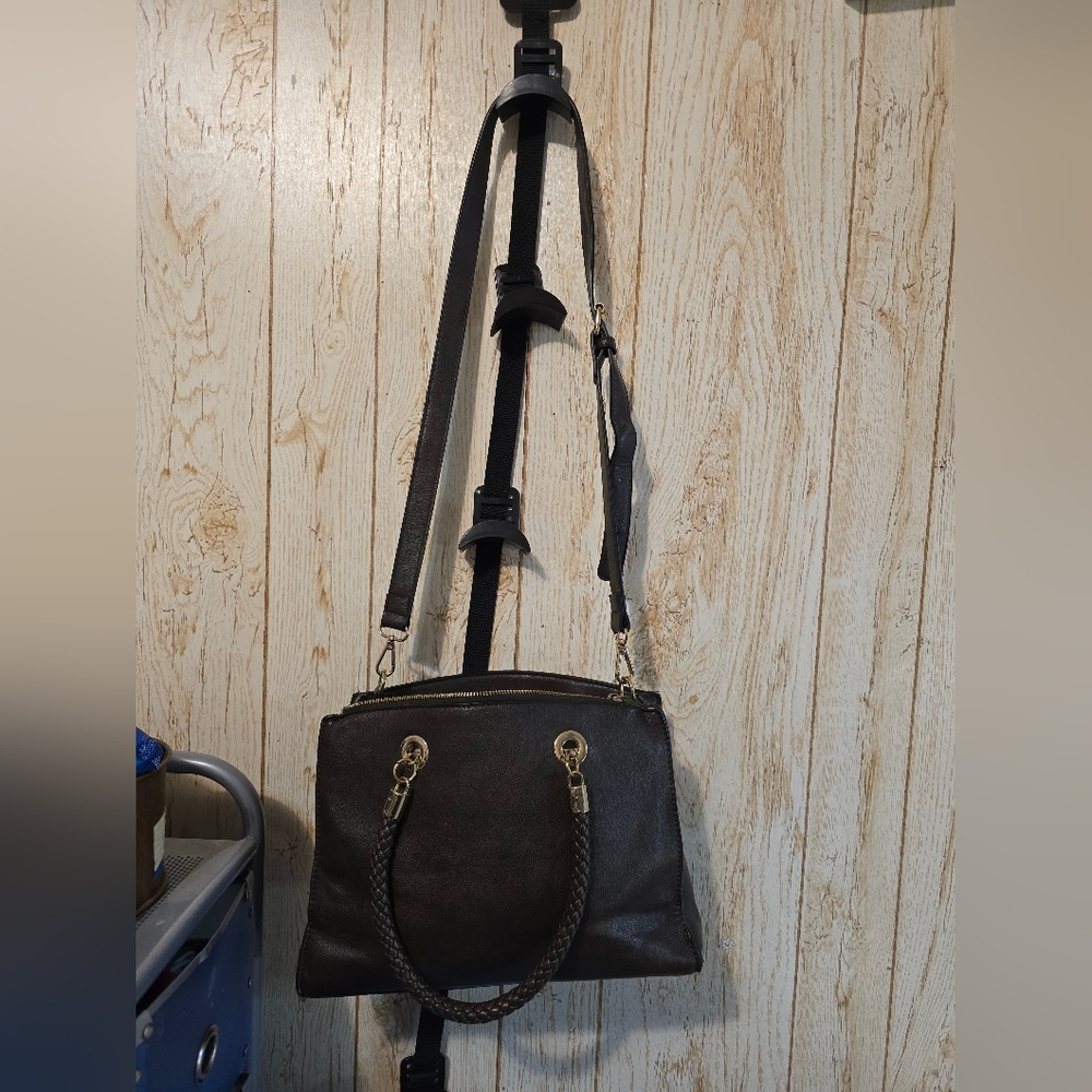 CHARMING CHARLIE Black Leather Handbag - Picture 3 of 7